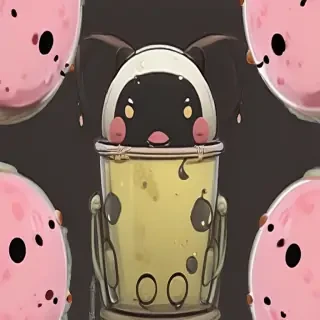aesthetic cute boba wallpaper