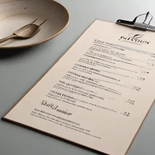 menu mock up