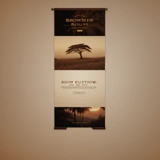 brown aesthetic banner
