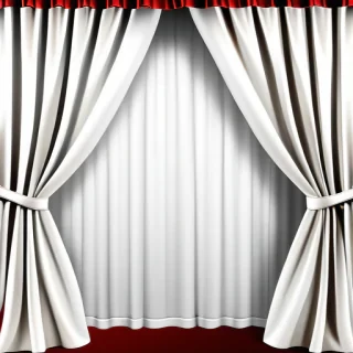 white curtains png