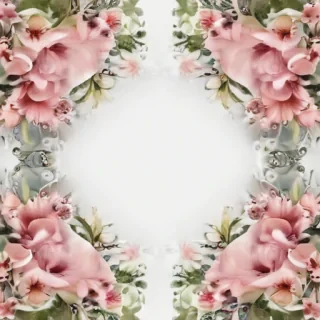 transparent flower border