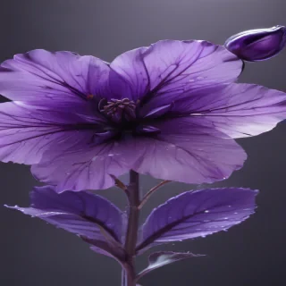 transparent purple flower