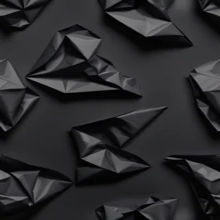 crumpled black paper