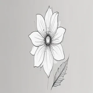 simple flower line art