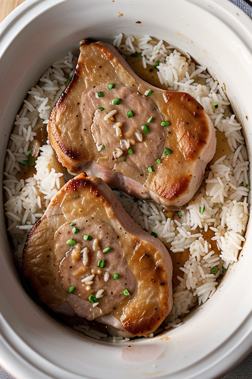 crock pot pork chops and rice