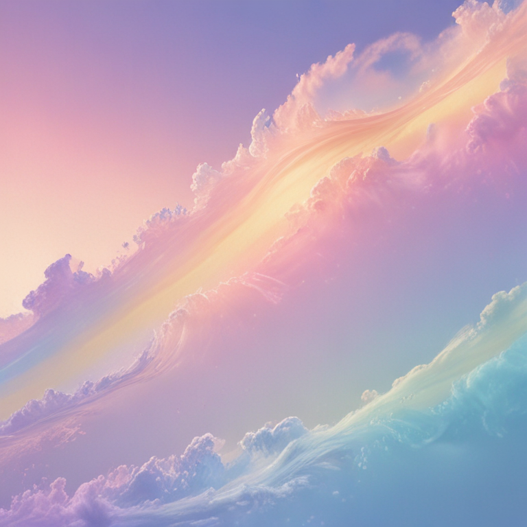 Dreamy Skies: A Serene Blend of Pastel Colors and Soft Clouds