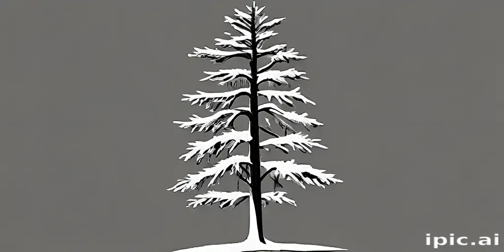 pine tree clip art black and white