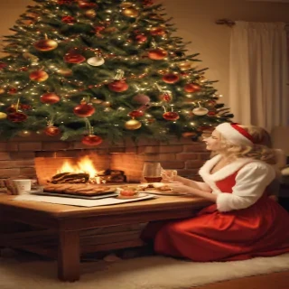 retro christmas image