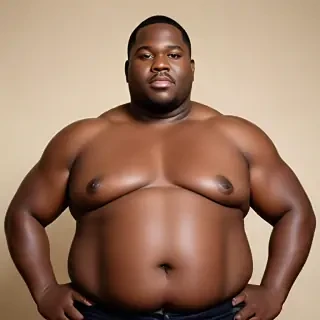 black fat man