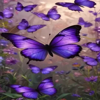 purple butterflies
