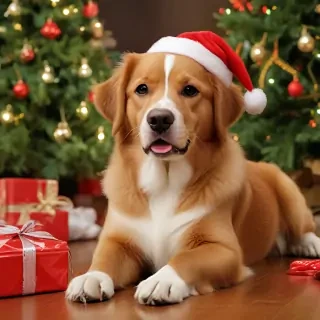 christmas wallpaper dogs