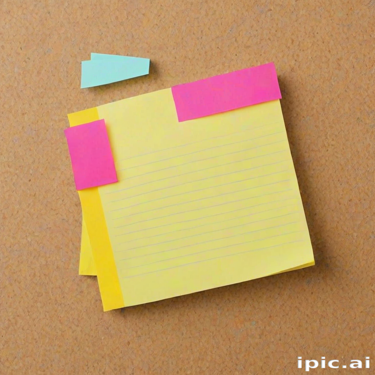 sticky note with transparent background