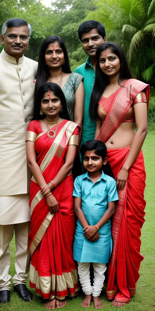 happy indian family
