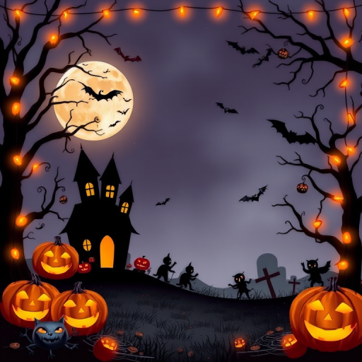 halloween border transparent