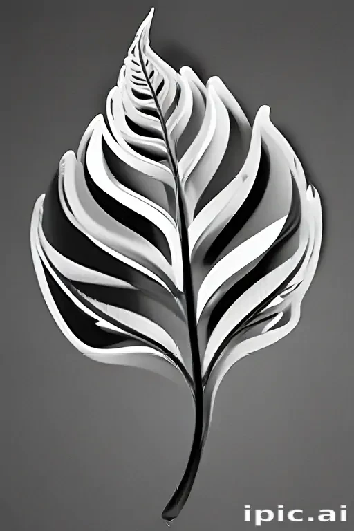 leaf clip art black and white