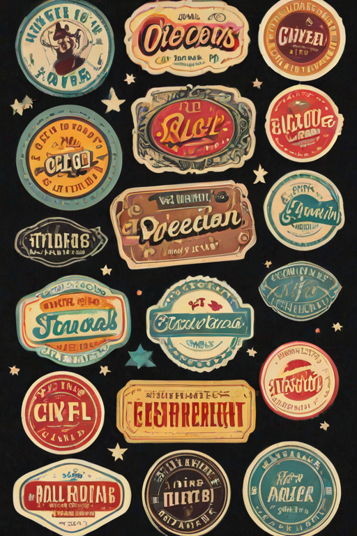 vintage stickers png