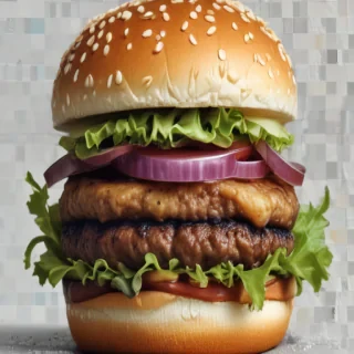 hamburger clipart black and white