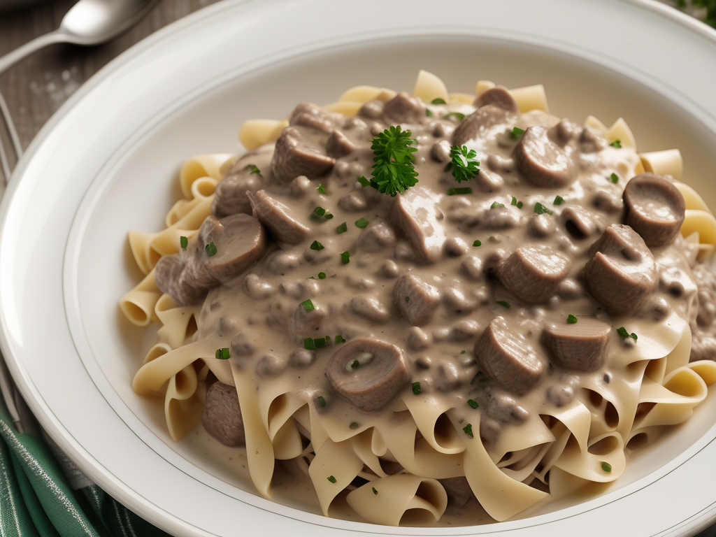beef stroganoff recipe without mushrooms