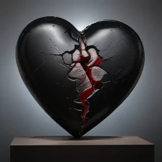 broken heart black
