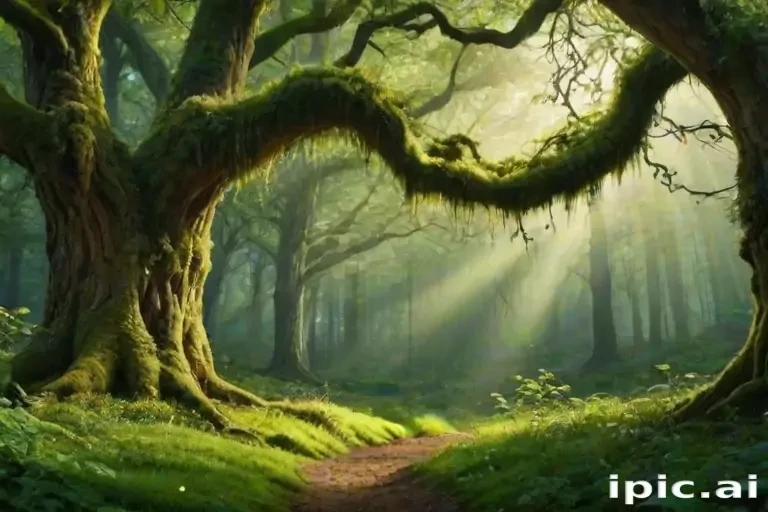 beautiful magical forest background