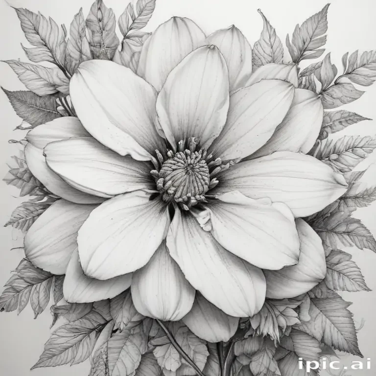 flower drawing for coloring