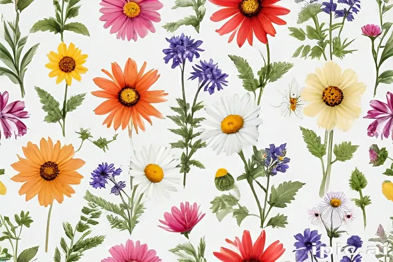 wildflowers transparent background