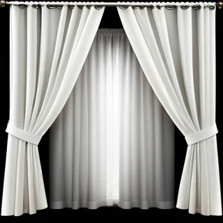white curtains png