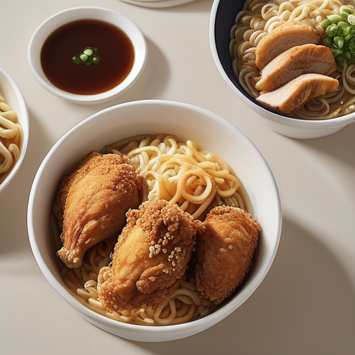 toss fried chicken and ramen