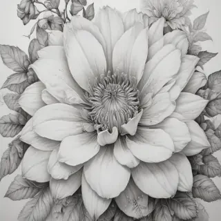 flower drawing for coloring