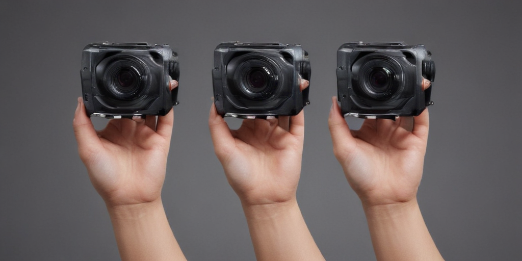 generate a deatiled view of hand camera with different configurations