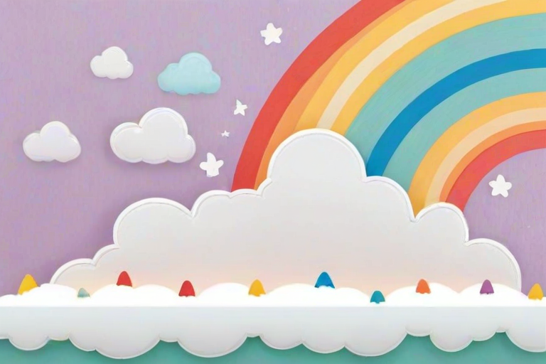 cute rainbow background