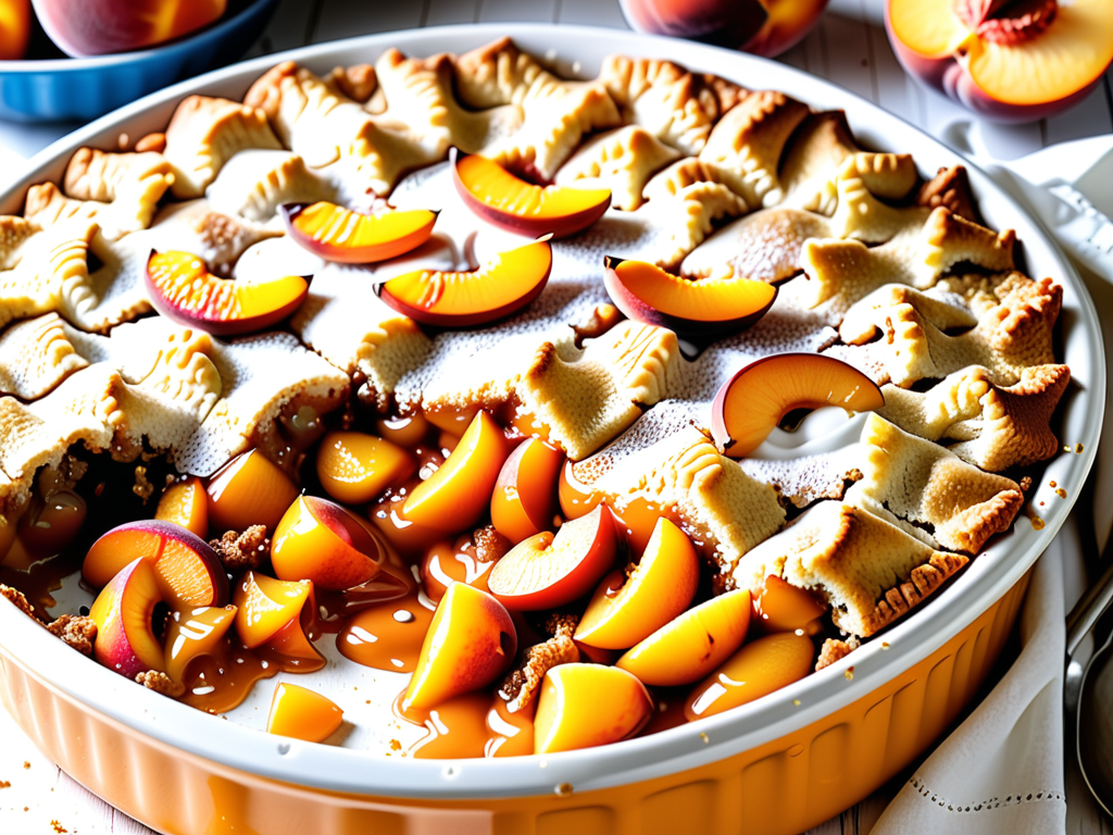 peach cobbler with canned peaches and cake mix