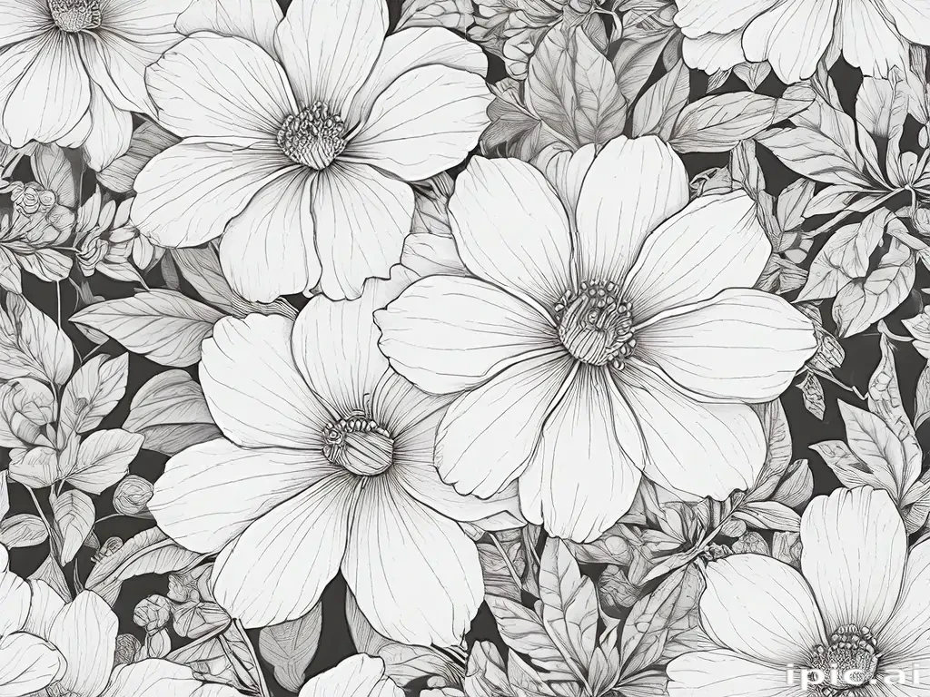 flower line art