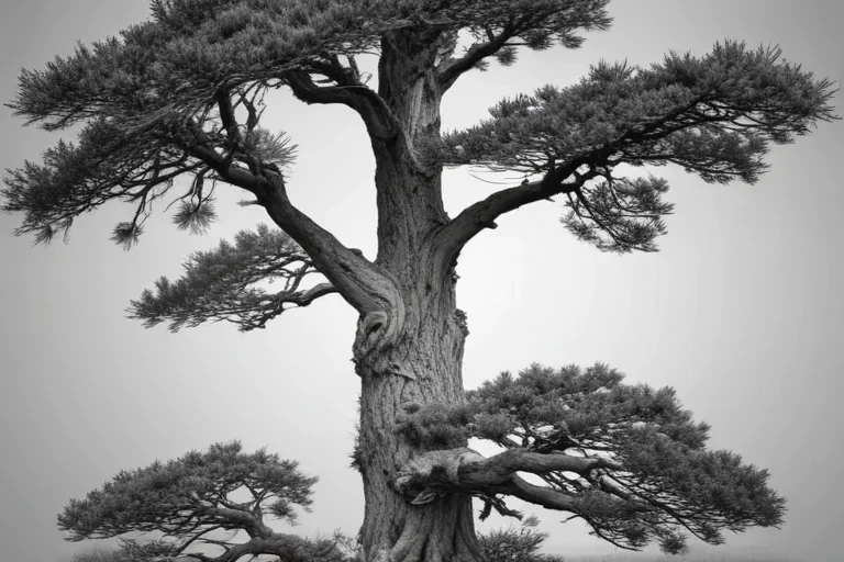 pine tree clipart black and white