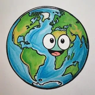 earth cartoon drawing