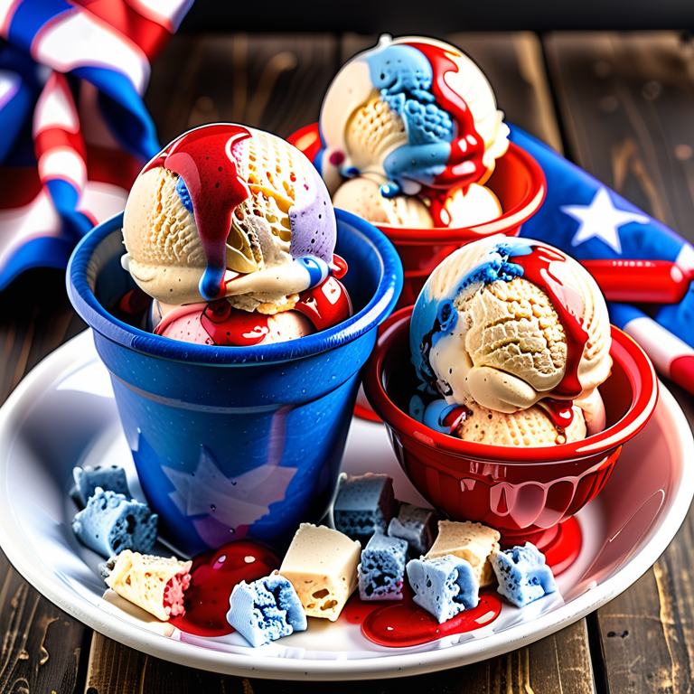 red white blue ice cream