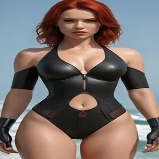 black widow in bikini