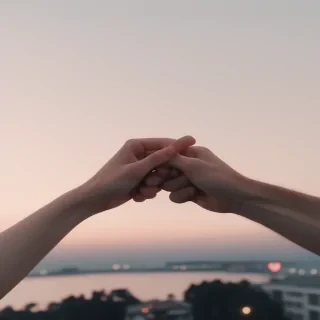 couple holding hands aesthetic
