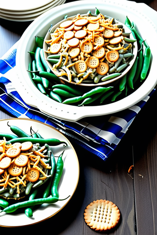 green bean casserole with ritz crackers