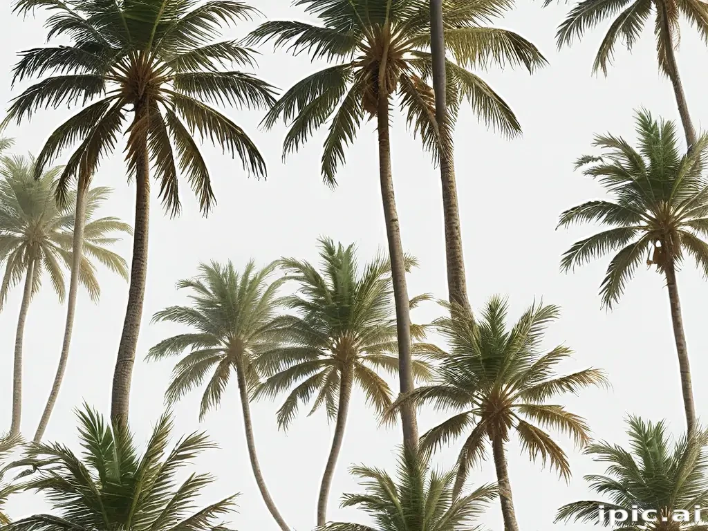 palm trees transparent