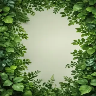 background with green leaves