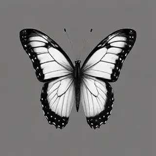 butterfly png black and white