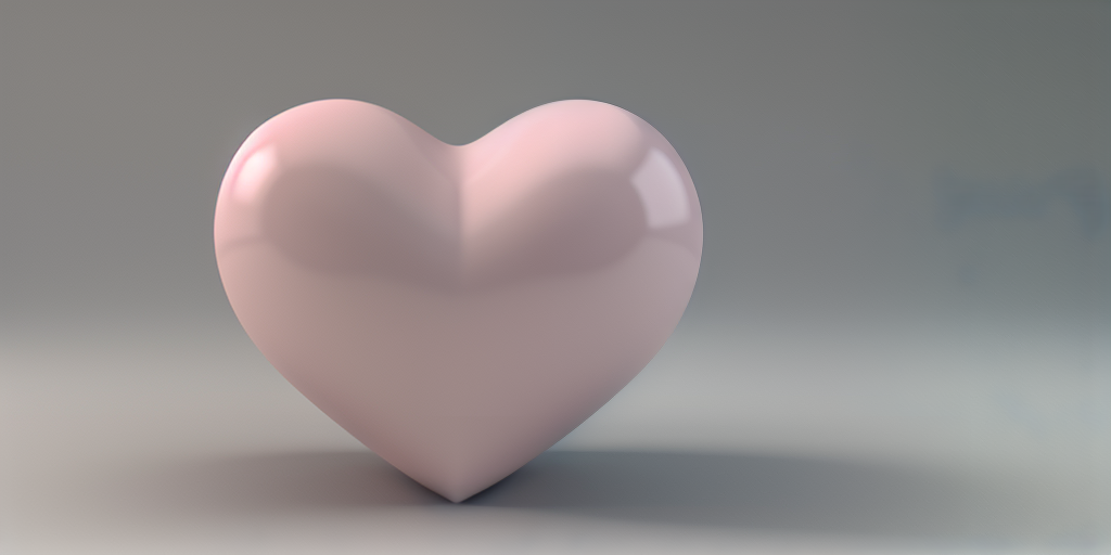 A Shiny Pink Heart Symbolizing Love and Affection in a Soft Glow.