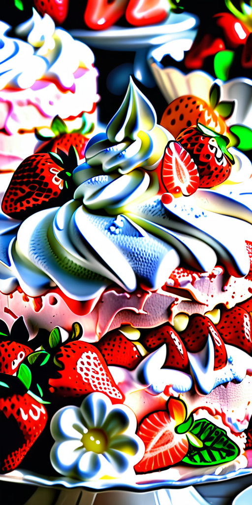 whip cream and strawberry cake