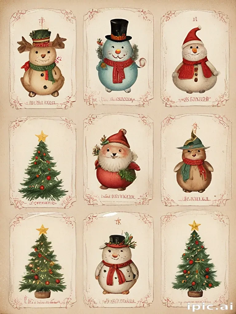 free vintage christmas printables
