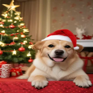 christmas wallpaper dog