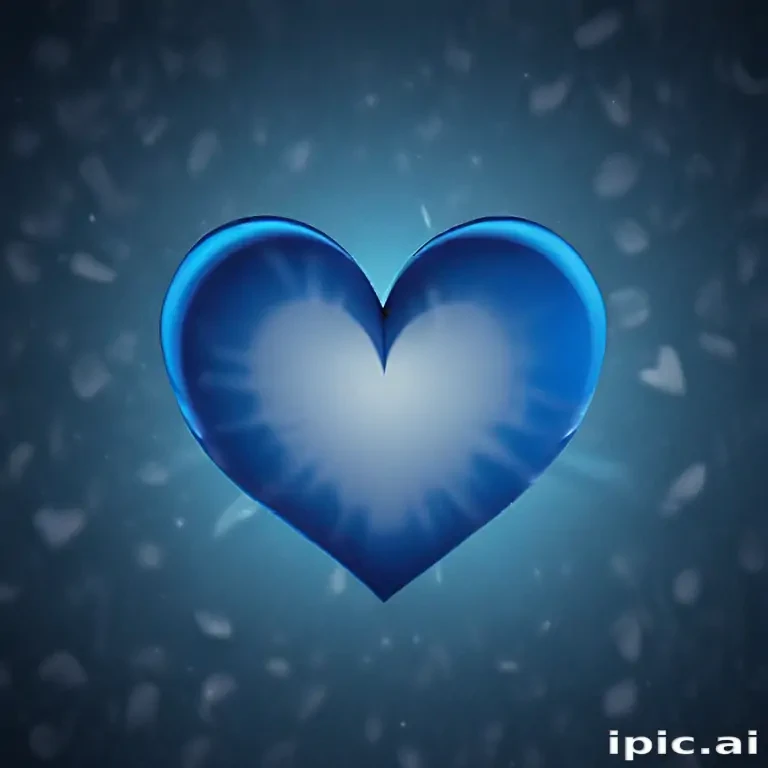 blue heart wallpaper