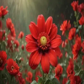 red flower bg