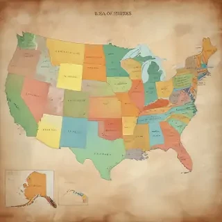 map of usa states