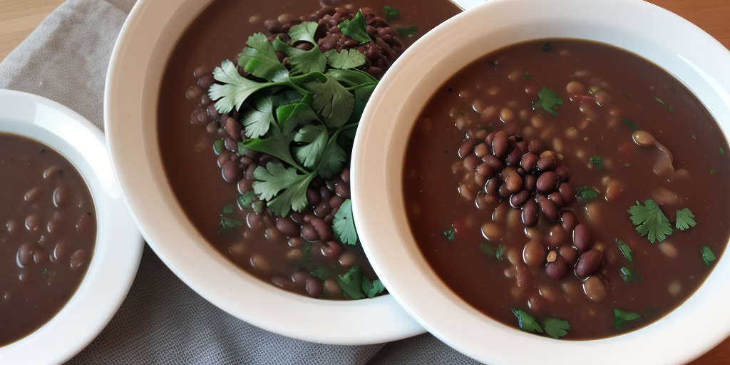 black bean and lentil soup